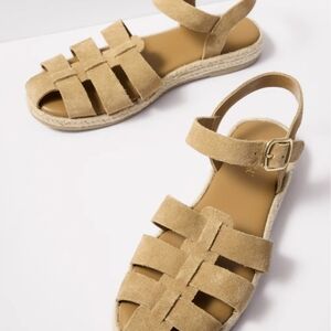 Splendid Tan Suede Fisherman Espadrille Sandals